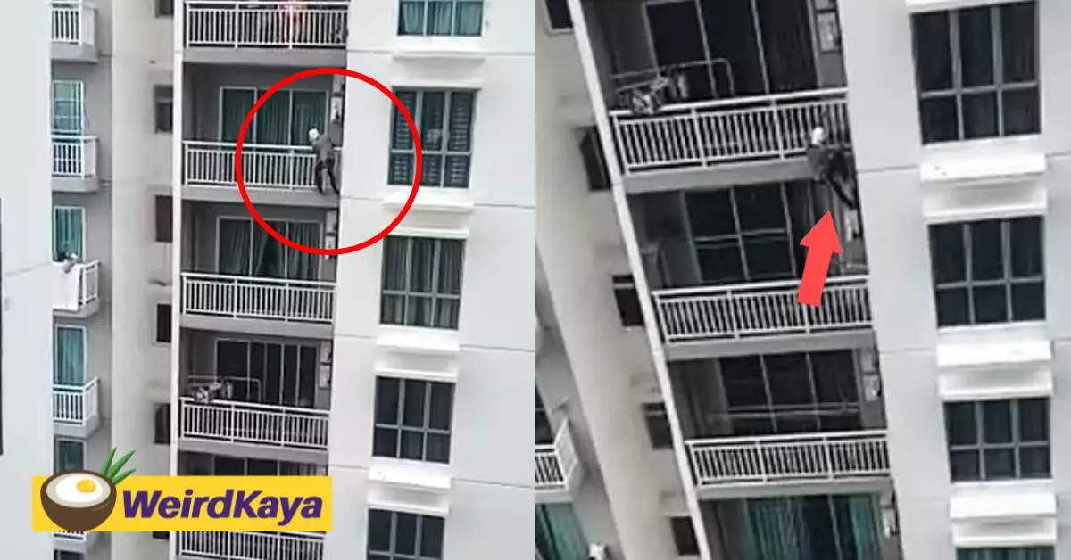 [video] daring 'spiderman' burglar scales condo and attempts to rob family at gunpoint | weirdkaya