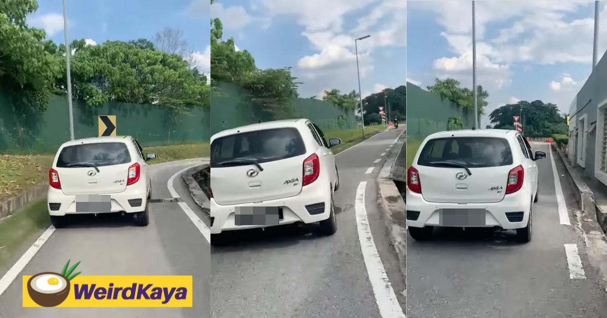 Axia driver uses motorcycle lane to save rm2. 50 toll fee, gets fined rm300 in return | weirdkaya
