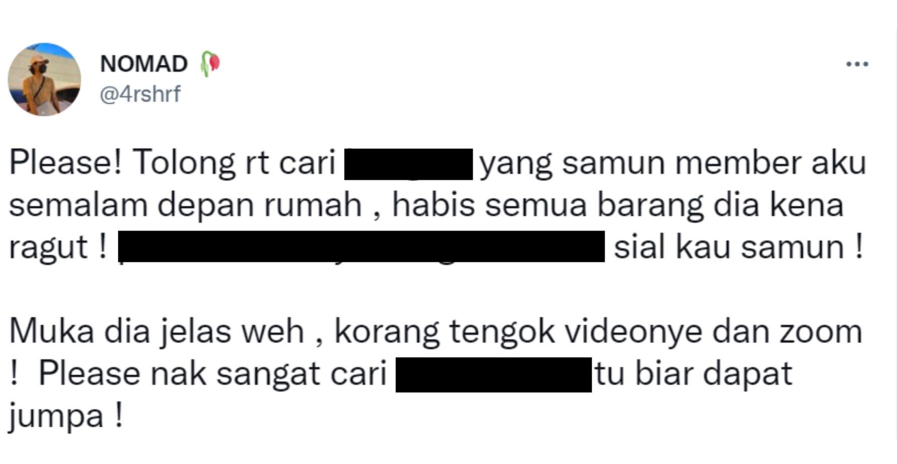 Klang woman robbed. Png