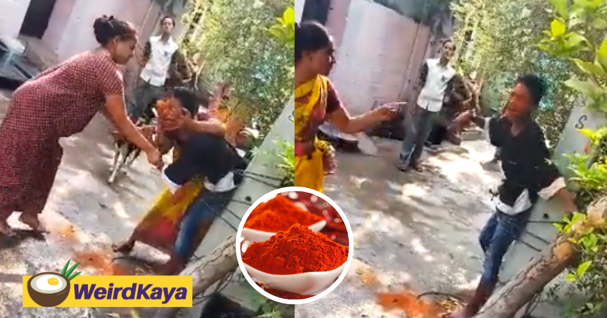 [video] indian mother punishes marijuana-addicted son by rubbing chili powder into his eyes | weirdkaya