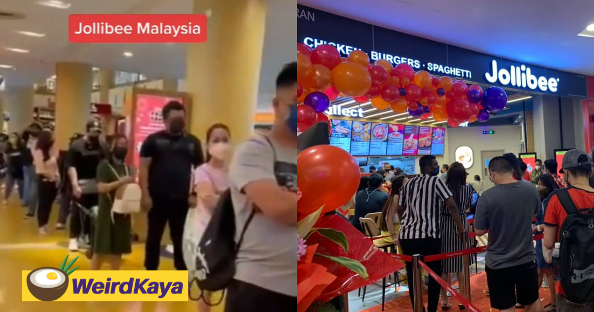 [video] large crowd spotted at new jollibee outlet at sunway pyramid | weirdkaya