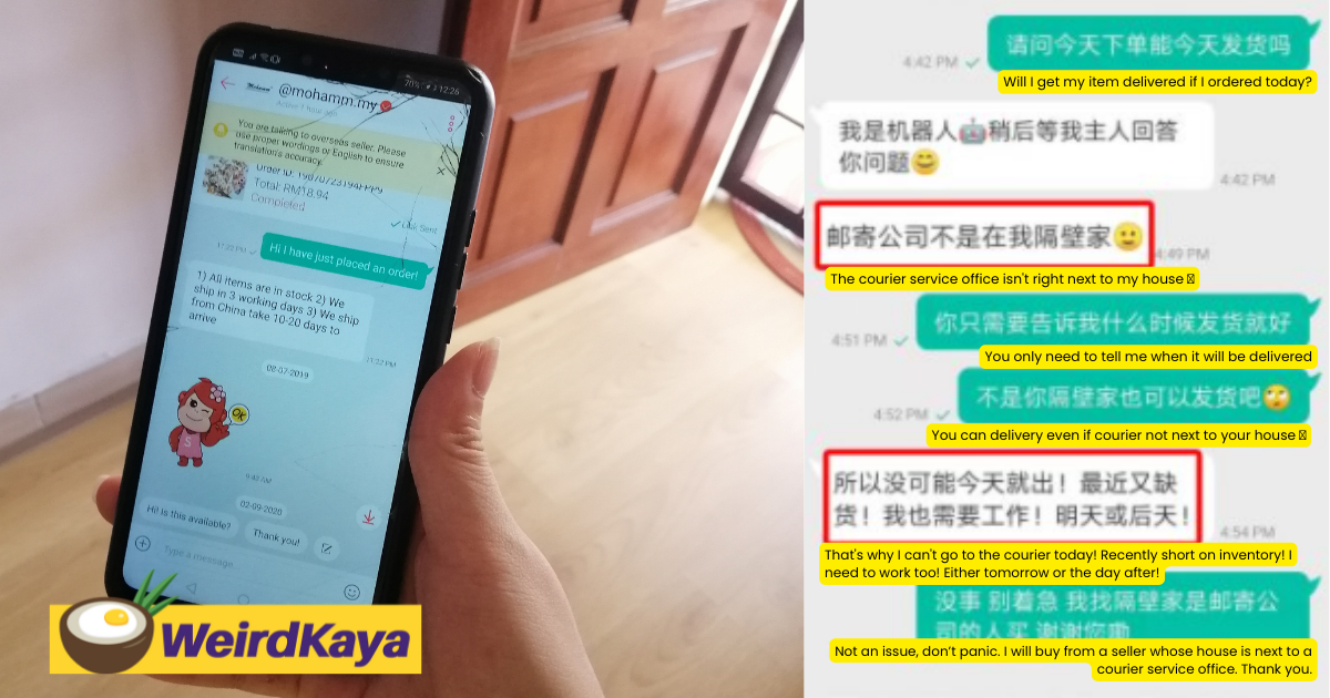 Mission impossible: seller snaps back at customer who demanded same day delivery | weirdkaya