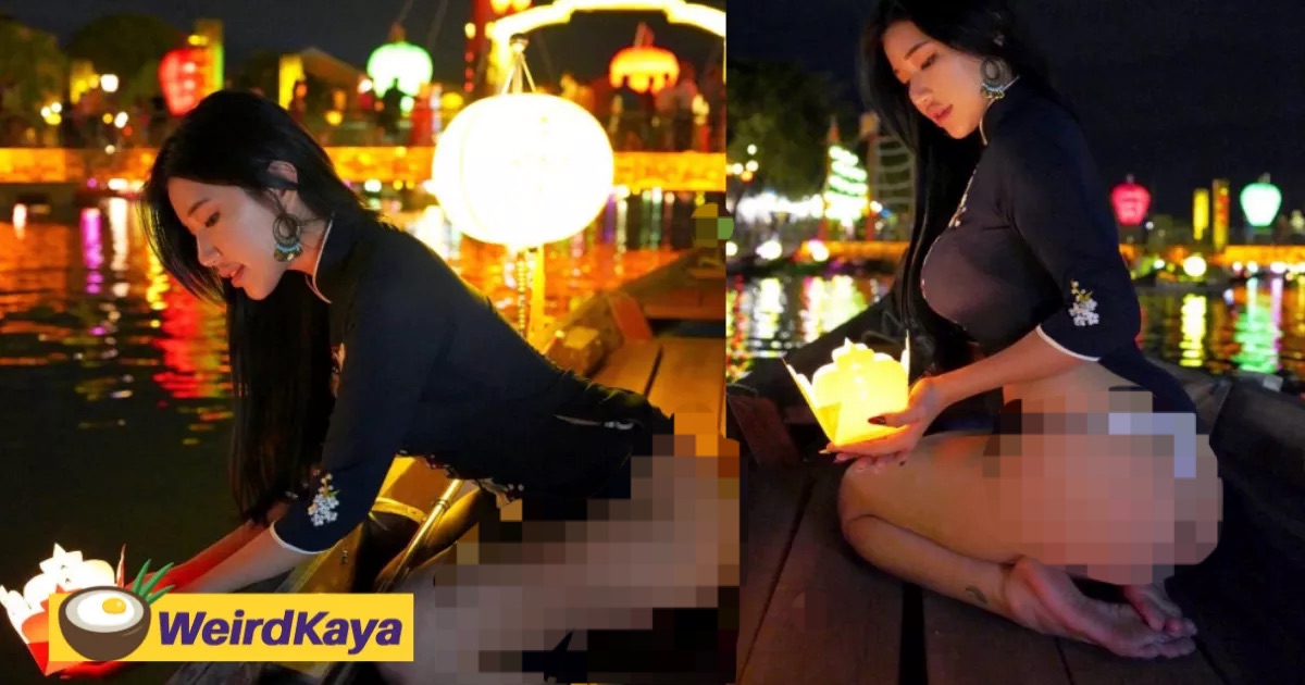 M'sian celebrity ms puiyi upsets vietnamese netizens with sexy version of the ao dài | weirdkaya