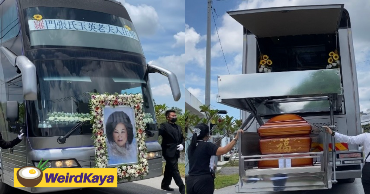 Filial m'sian uses double-story crystal hearse to send his mum into the afterlife, first in johor | weirdkaya