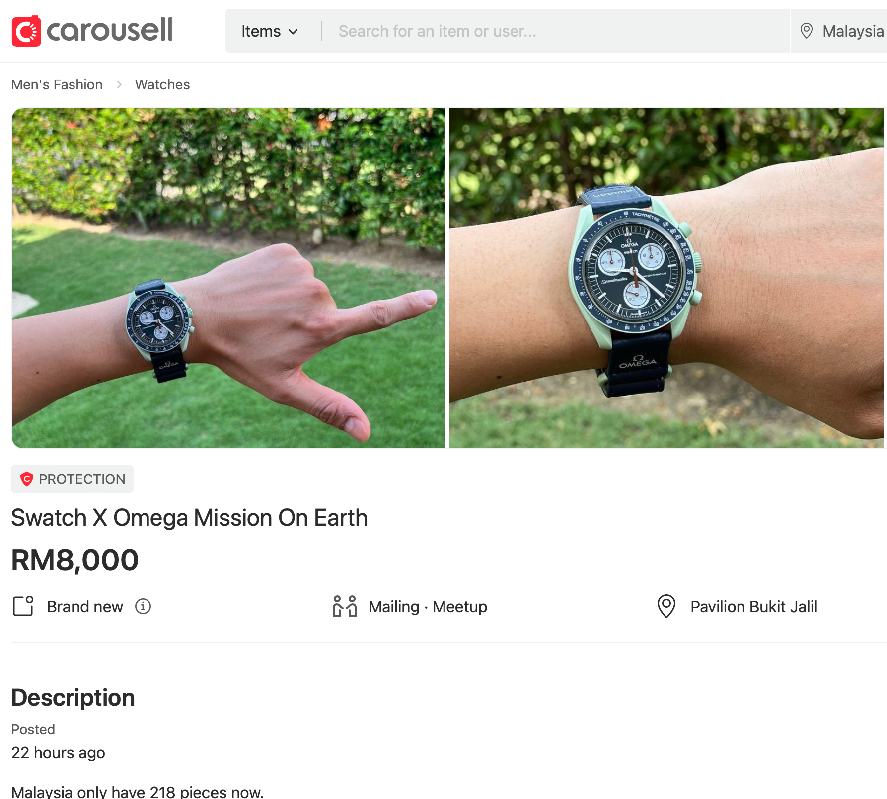 Omega swatch goes on carousell for rm8,000 003