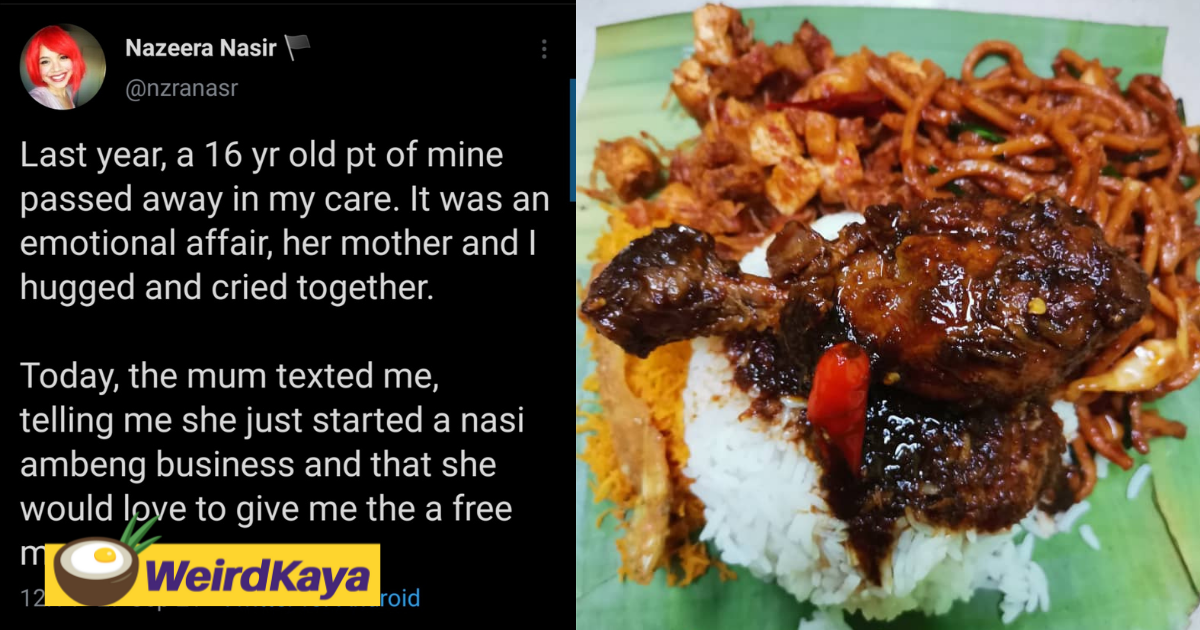 Grateful mom gifts doctor who took care of her daughter free nasi ambeng | weirdkaya