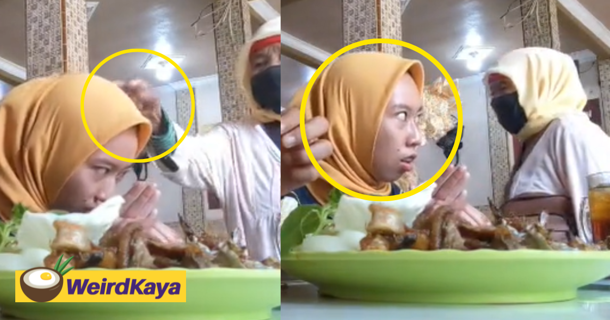 Young woman left startled after beggar pushes her head downwards for not giving alms | weirdkaya