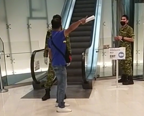 [video] man threatens rela guard to a fight, only to back out seconds later | weirdkaya