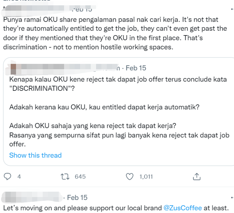 Zus coffee apologises over allegation of discrimination against oku applicant | weirdkaya
