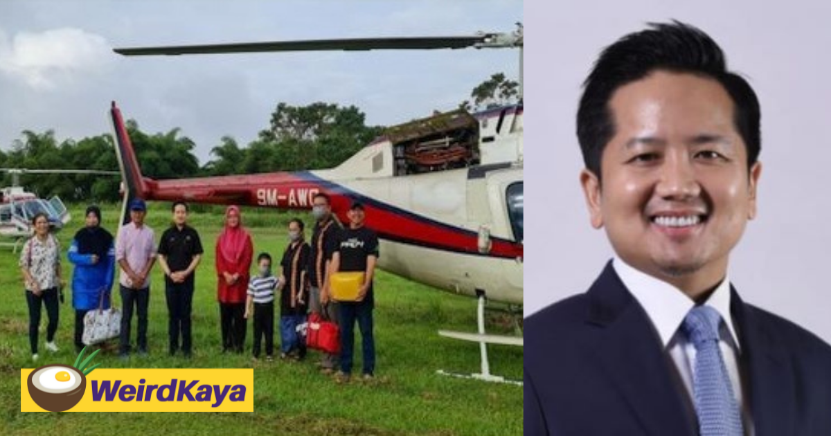 Sabah teachers take helicopter to work after bridges were destroyed by floods | weirdkaya