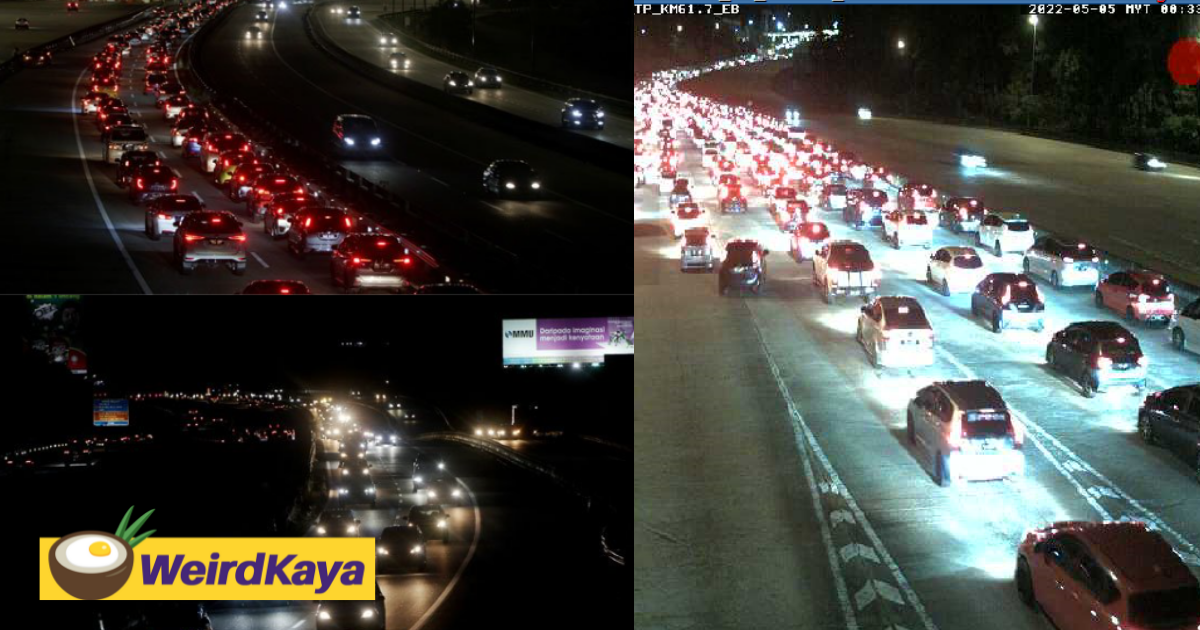With raya over, travelers returning home find themselves stuck in jams lasting until 12am | weirdkaya