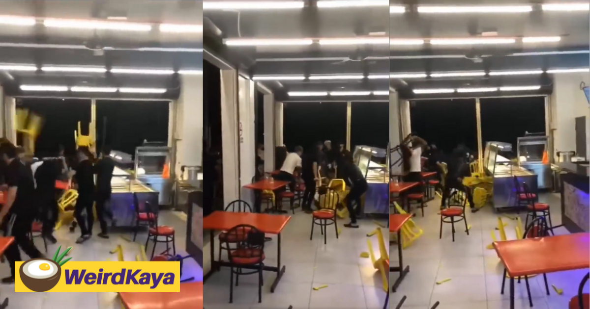  group of students brawl over a girl at a restaurant in klang | weirdkaya