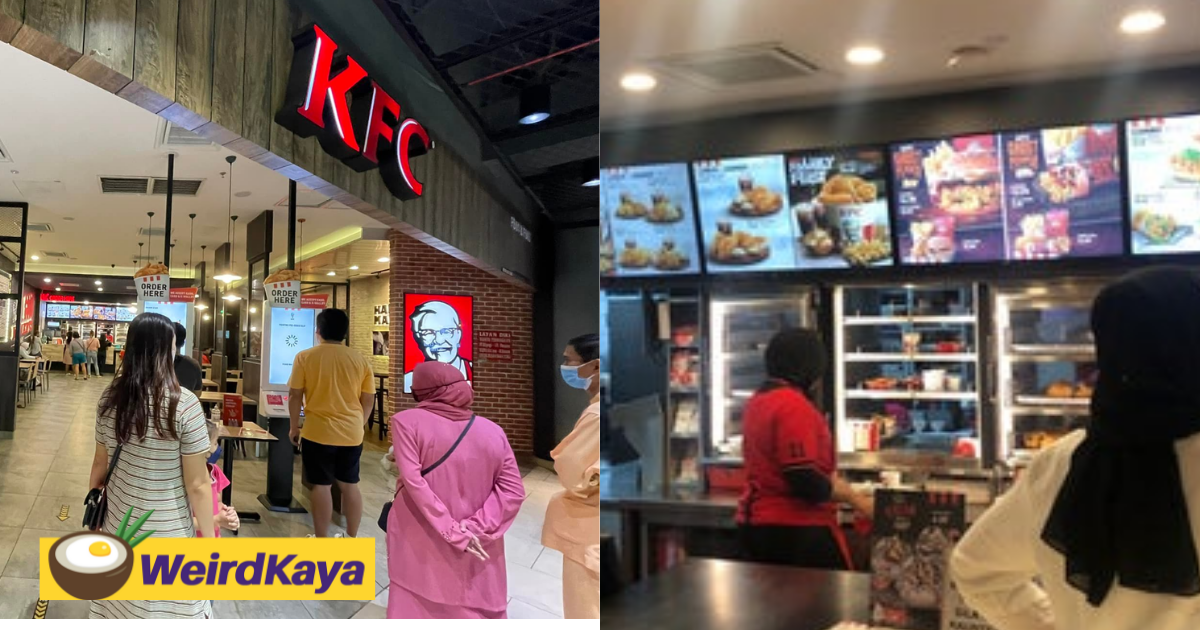 'don't leave them behind': netizen urges kfc to accommodate elderly customers with its self-order kiosks | weirdkaya